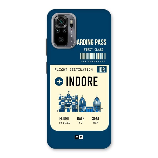 Indore Boarding Pass Back Case for Redmi Note 10