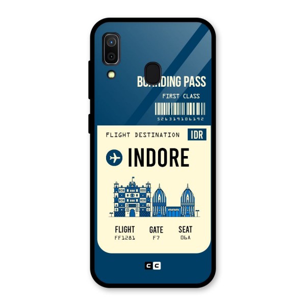 Indore Boarding Pass Glass Back Case for Galaxy A30