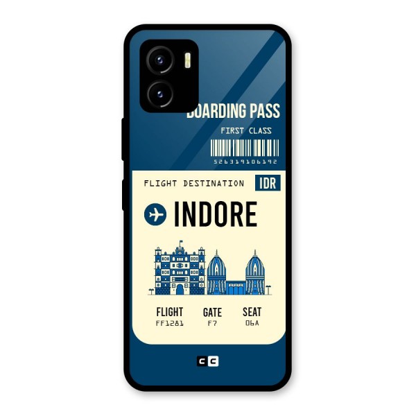 Indore Boarding Pass Glass Back Case for Vivo Y15s