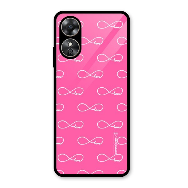 Infinity Love Glass Back Case for Oppo A17