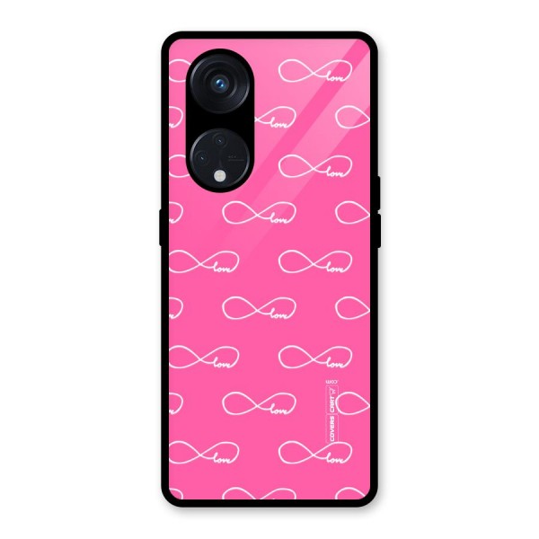 Infinity Love Glass Back Case for Reno8 T 5G