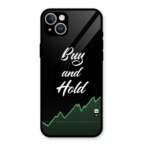 Investors Quote Buy and Hold Glass Back Case for iPhone 14 Plus