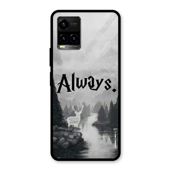 Invisible Deer Glass Back Case for Vivo Y21 2021