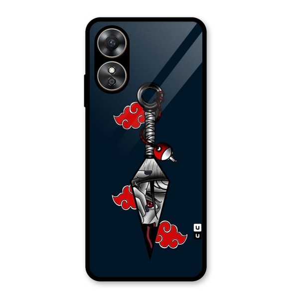 Itachi Kunai Naruto Glass Back Case for Oppo A17