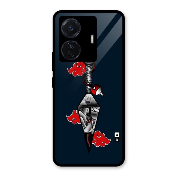 Itachi Kunai Naruto Glass Back Case for Vivo T1 Pro