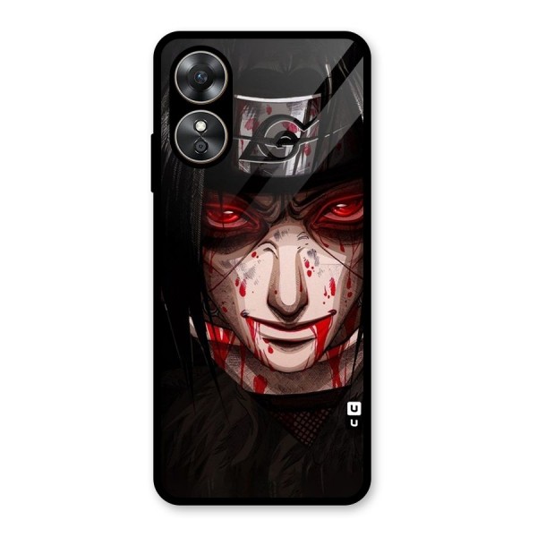 Itachi Uchiha Red Eyes Glass Back Case for Oppo A17