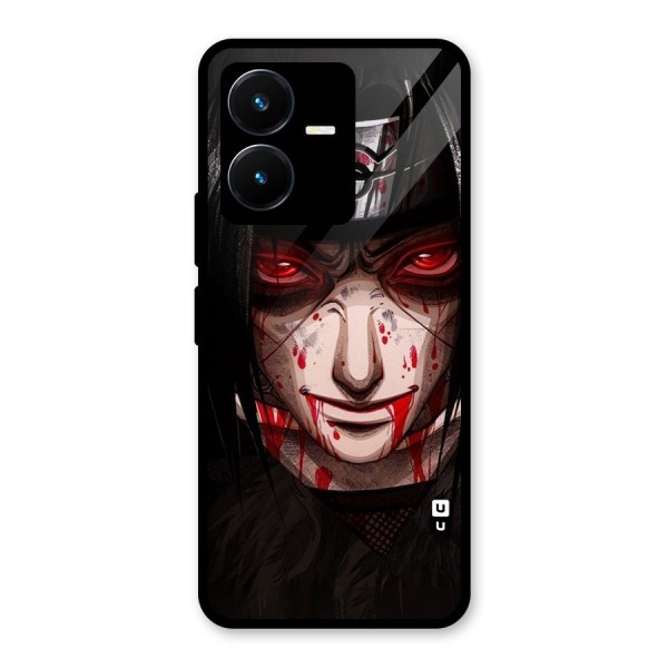 Itachi Uchiha Red Eyes Glass Back Case for Vivo Y22