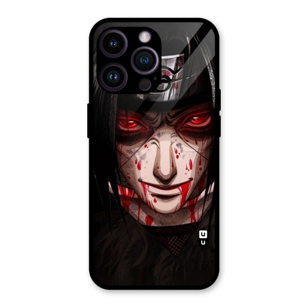 Itachi Uchiha Red Eyes Glass Back Case for iPhone 14 Pro Max
