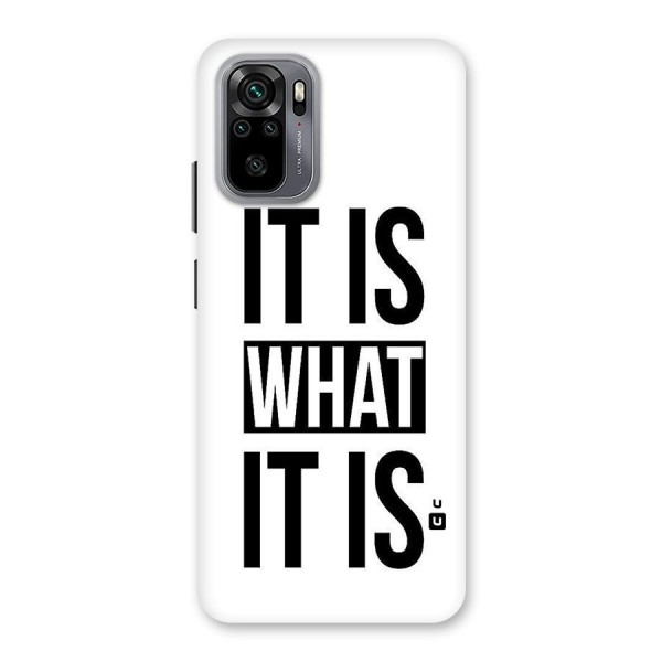 Itis What Itis Back Case for Redmi Note 10