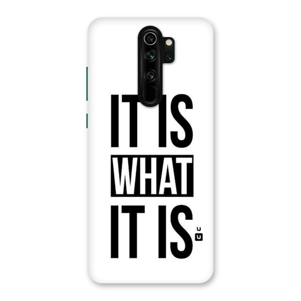 Itis What Itis Back Case for Redmi Note 8 Pro