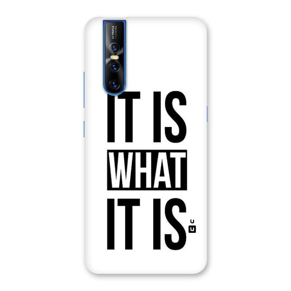 Itis What Itis Back Case for Vivo V15 Pro