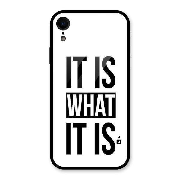 Itis What Itis Glass Back Case for XR