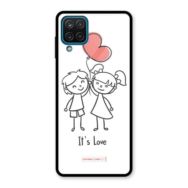 Its Love Glass Back Case for Galaxy A12