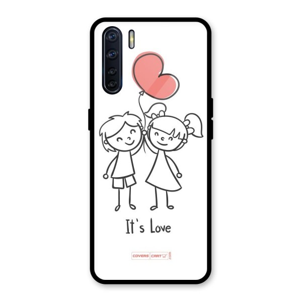 Its Love Glass Back Case for Oppo F15