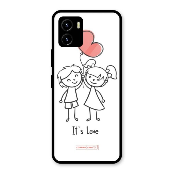 Its Love Glass Back Case for Vivo Y15s