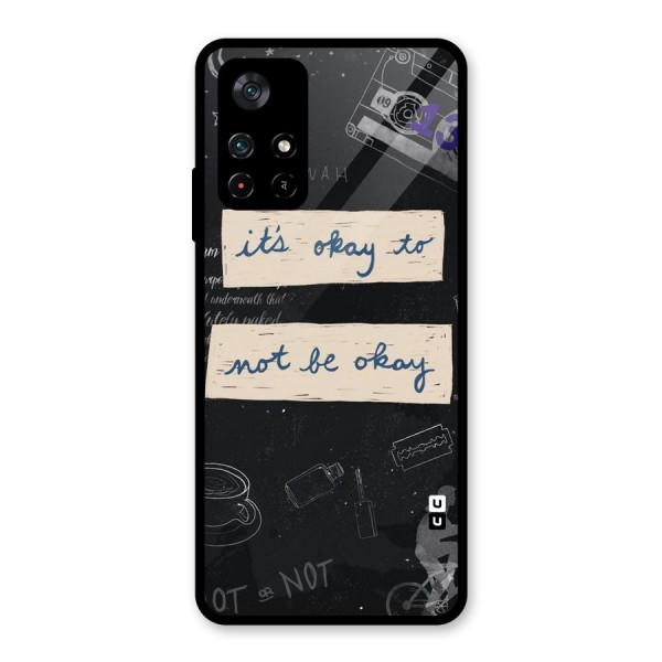 Its Okay Glass Back Case for Poco M4 Pro 5G