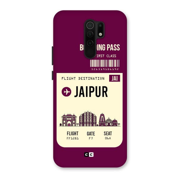 Jaipur Boarding Pass Back Case for Redmi 9 Prime