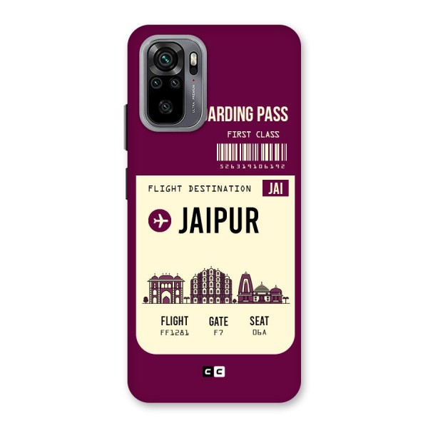 Jaipur Boarding Pass Back Case for Redmi Note 10