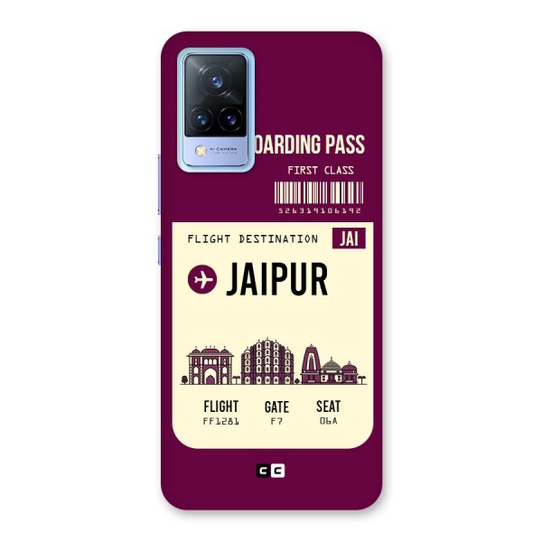 Jaipur Boarding Pass Back Case for Vivo V21 5G