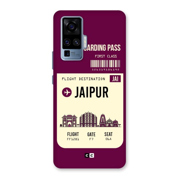 Jaipur Boarding Pass Back Case for Vivo X50 Pro