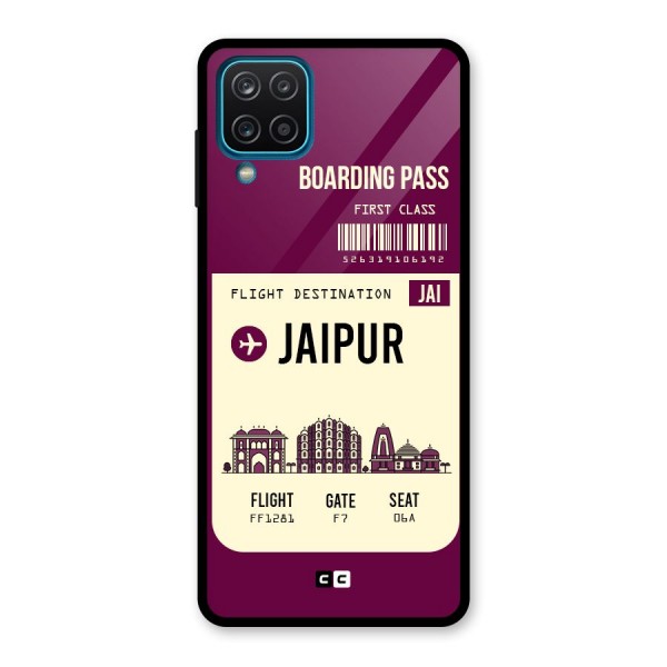 Jaipur Boarding Pass Glass Back Case for Galaxy A12