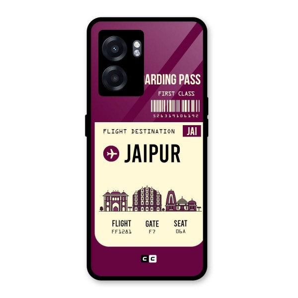 Jaipur Boarding Pass Glass Back Case for Oppo K10 (5G)