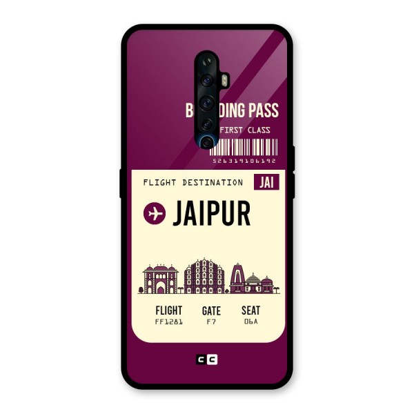 Jaipur Boarding Pass Glass Back Case for Oppo Reno2 Z