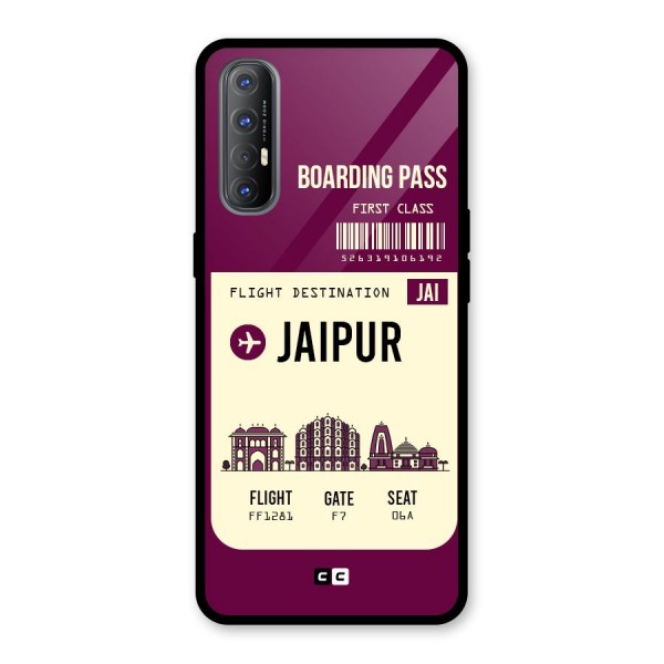 Jaipur Boarding Pass Glass Back Case for Oppo Reno3 Pro