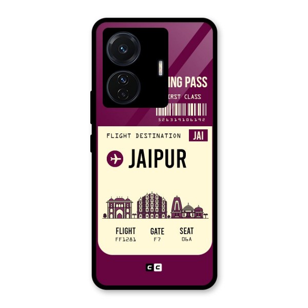 Jaipur Boarding Pass Glass Back Case for Vivo T1 Pro