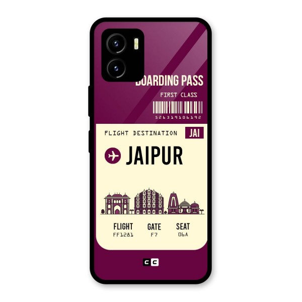 Jaipur Boarding Pass Glass Back Case for Vivo Y15s