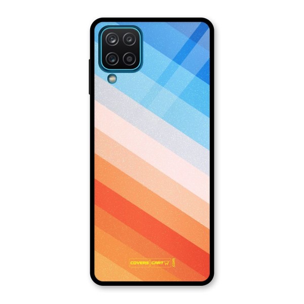 Jazzy Pattern Glass Back Case for Galaxy A12