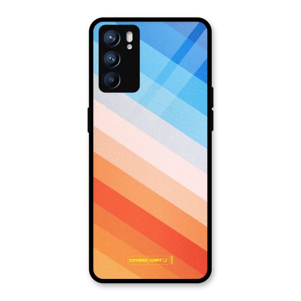 Jazzy Pattern Glass Back Case for Oppo Reno6 5G