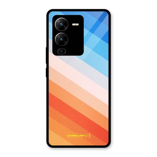 Jazzy Pattern Glass Back Case for Vivo V25 Pro