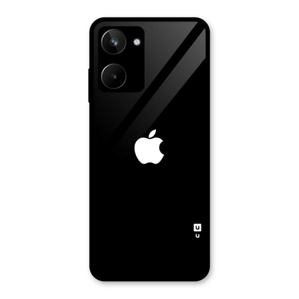 Jet Black Apple Special Glass Back Case for Realme 10