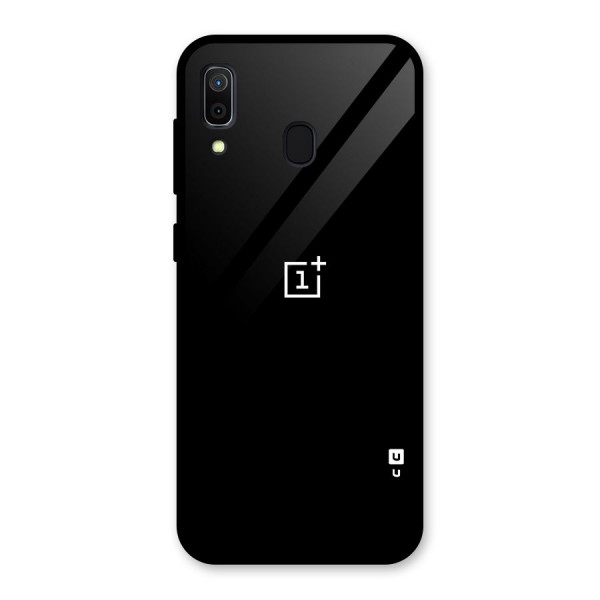 Jet Black OnePlus Special Glass Back Case for Galaxy A30