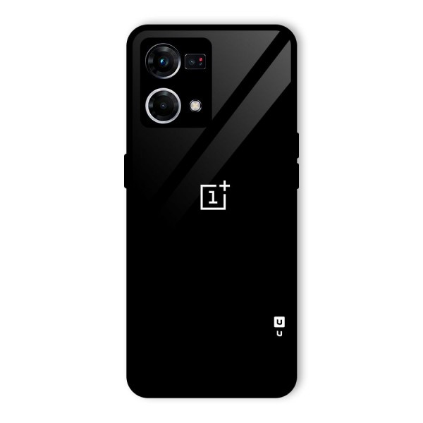 Jet Black OnePlus Special Glass Back Case for Oppo F21 Pro 4G