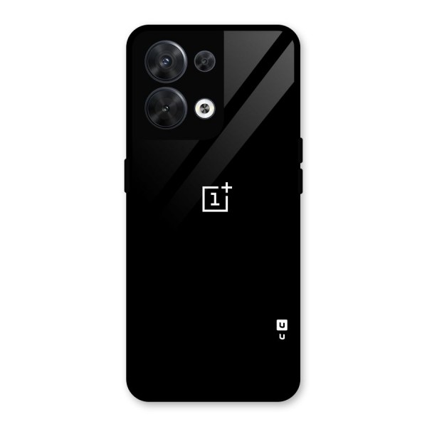 Jet Black OnePlus Special Glass Back Case for Oppo Reno8 5G