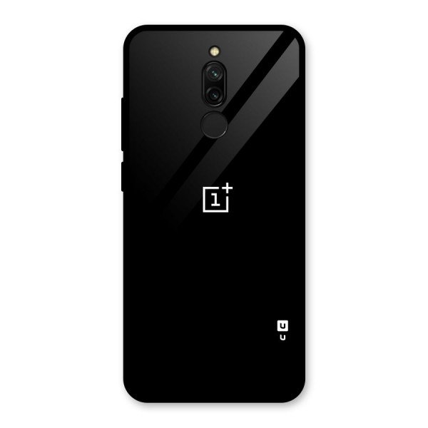 Jet Black OnePlus Special Glass Back Case for Redmi 8