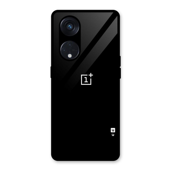 Jet Black OnePlus Special Glass Back Case for Reno8 T 5G