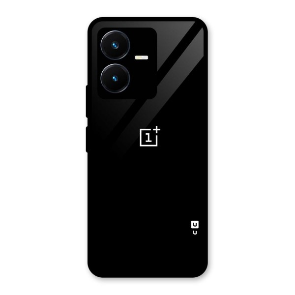 Jet Black OnePlus Special Glass Back Case for Vivo Y22