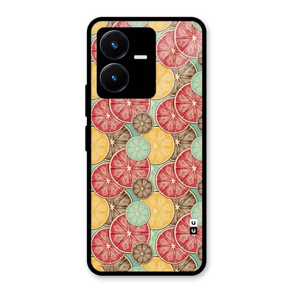 Juicy Pattern Glass Back Case for Vivo Y22