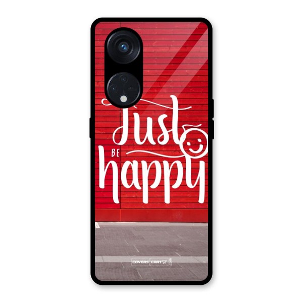 Just Be Happy Glass Back Case for Reno8 T 5G