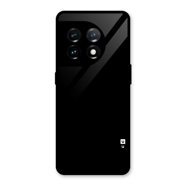 Just Black Glass Back Case for OnePlus 11