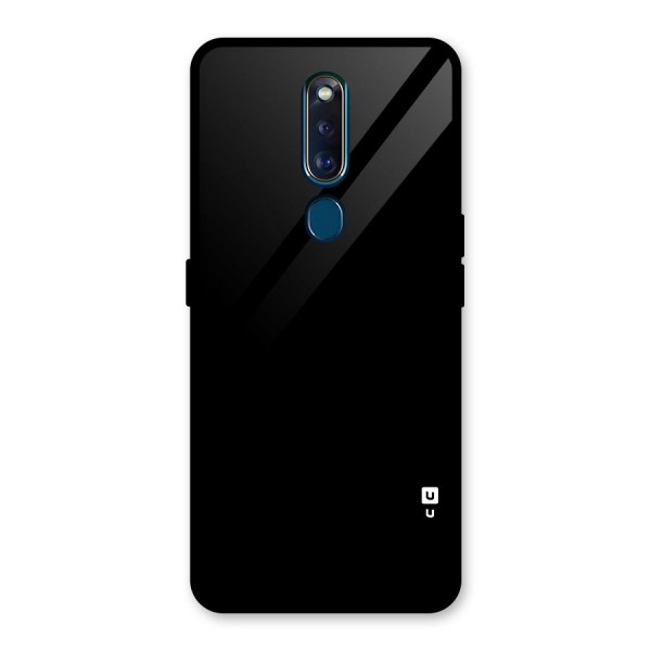 Just Black Glass Back Case for Oppo F11 Pro