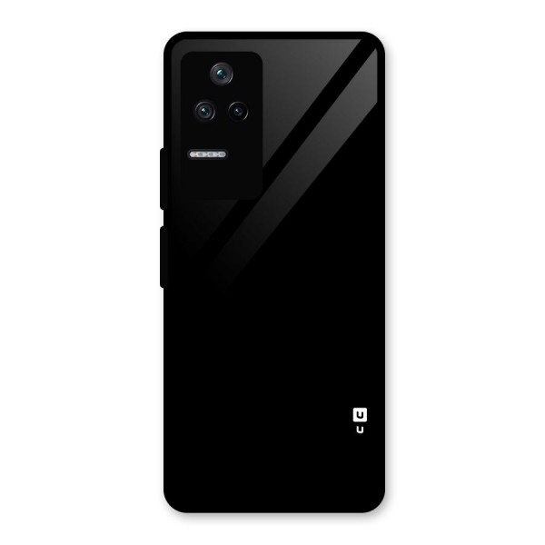 Just Black Glass Back Case for Poco F4 5G
