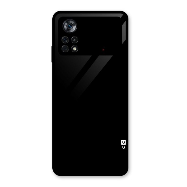 Just Black Glass Back Case for Poco X4 Pro 5G