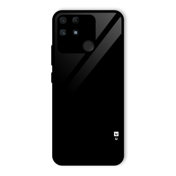 Just Black Glass Back Case for Realme Narzo 50A