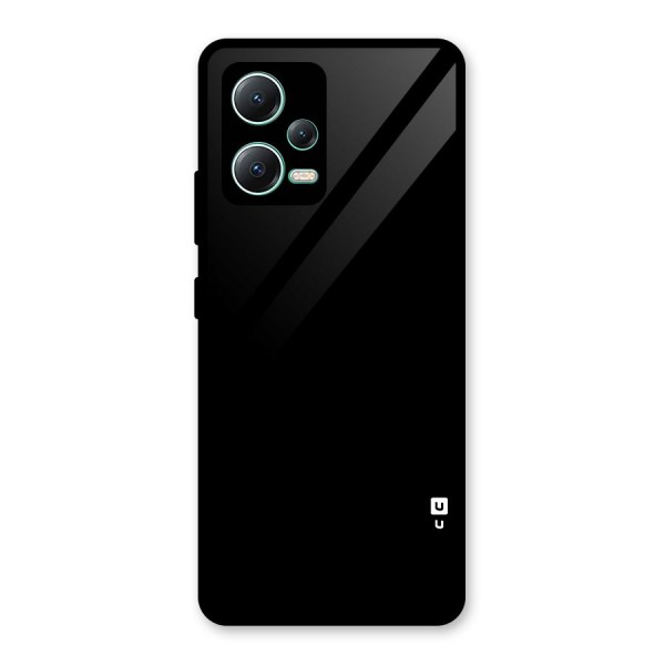 Just Black Glass Back Case for Redmi Note 12 5G