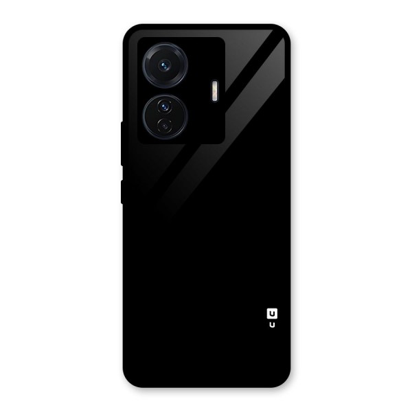 Just Black Glass Back Case for Vivo T1 Pro