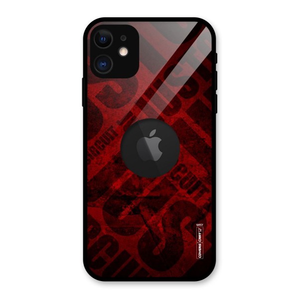 Just Circuit Glass Back Case for iPhone 11 Logo Cut